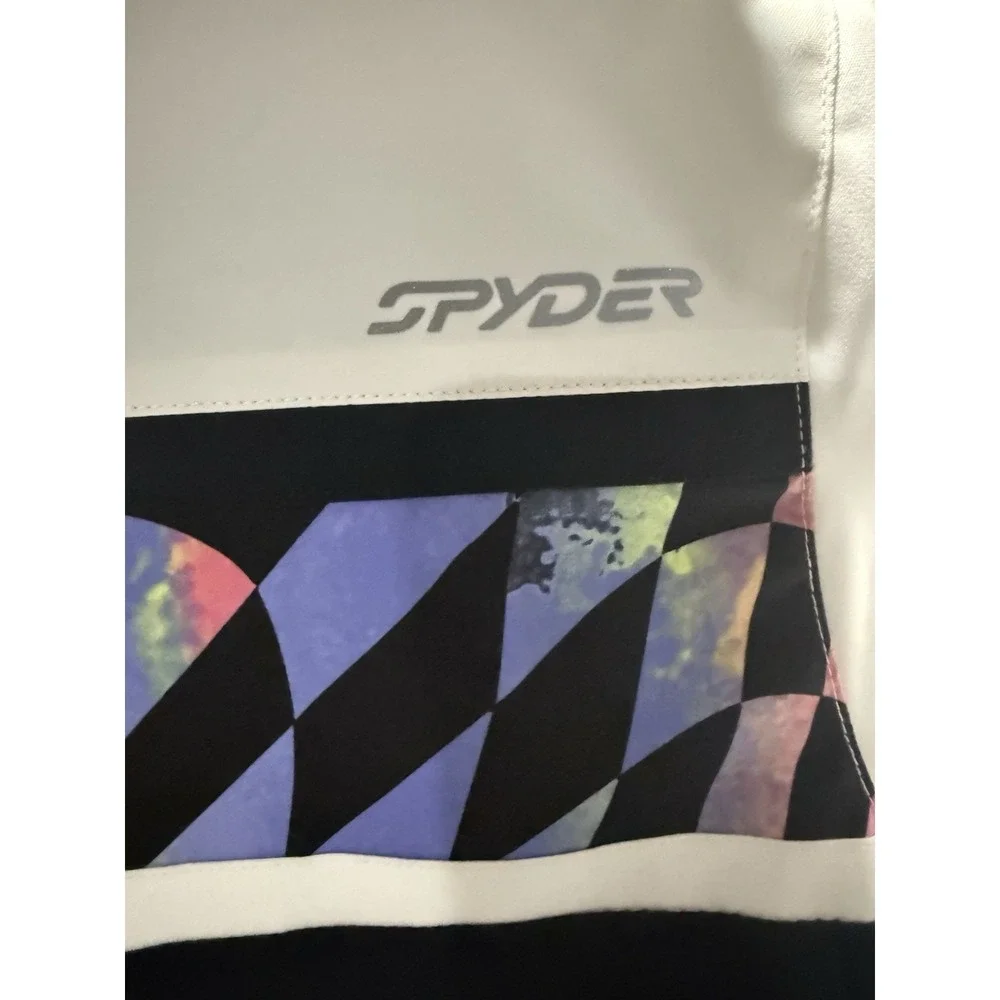 Spyder Mila Insulated Ski Jacket Waterproof Black & White Big Girls Size 10